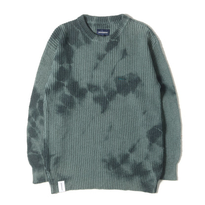 タイダイ染め クルーネック ニットセーター(SMOKE COTTON KNIT)