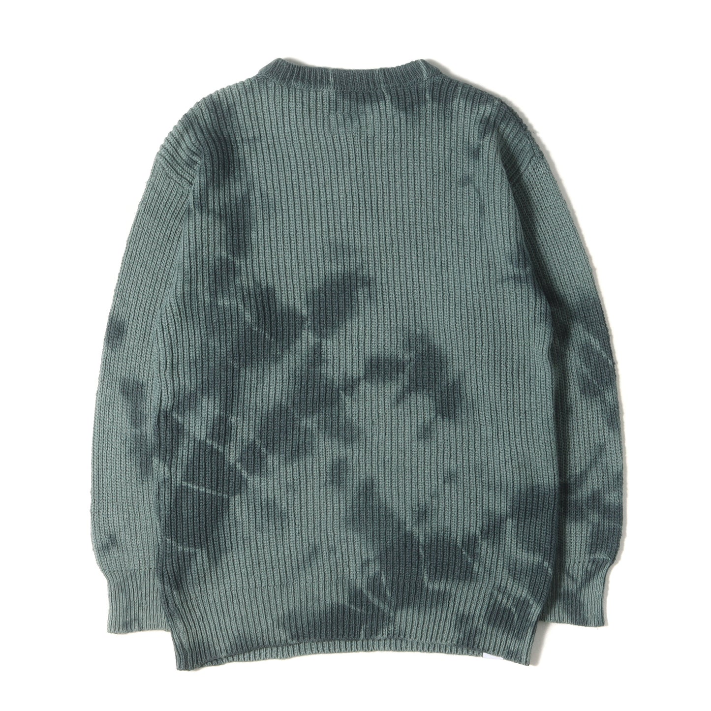 タイダイ染め クルーネック ニットセーター(SMOKE COTTON KNIT)