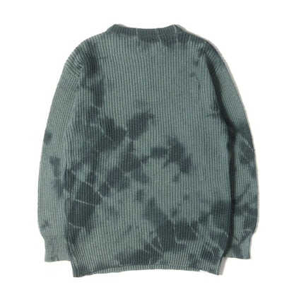 タイダイ染め クルーネック ニットセーター(SMOKE COTTON KNIT)