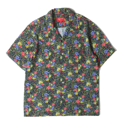 ミニフローラル柄 オープンカラー レーヨン 半袖シャツ(Mini Floral Rayon S/S Shirt)