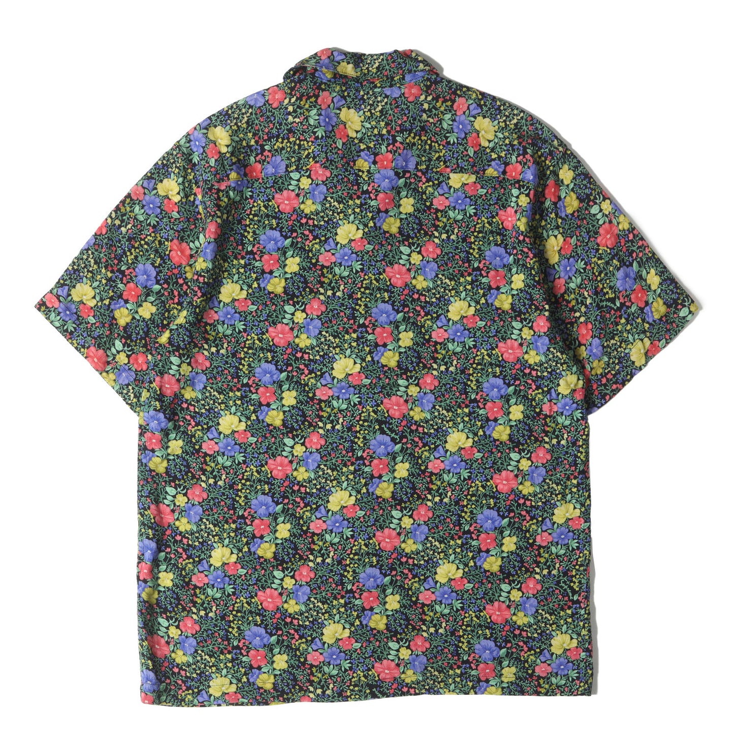 ミニフローラル柄 オープンカラー レーヨン 半袖シャツ(Mini Floral Rayon S/S Shirt)