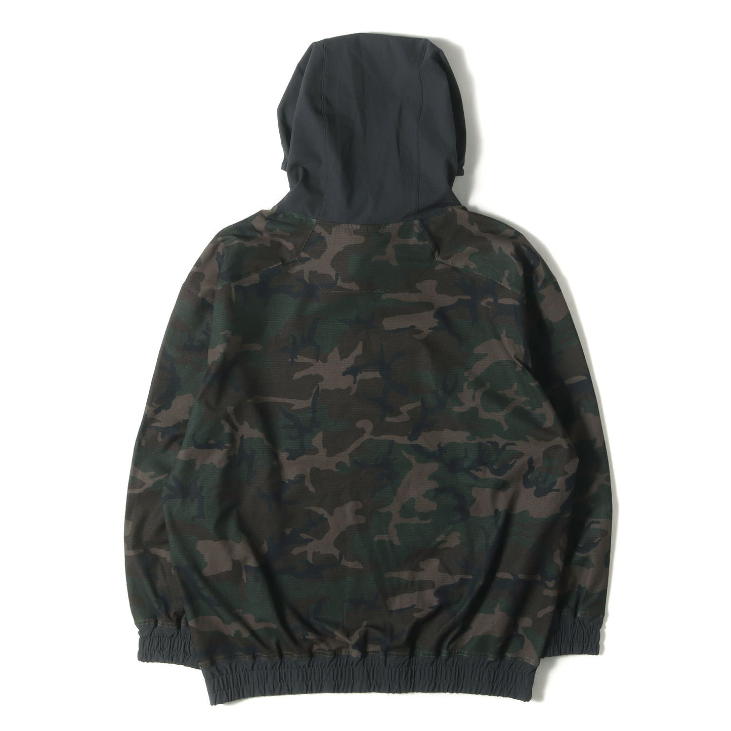 ビッグシルエット ストレッチメッシュ パーカー