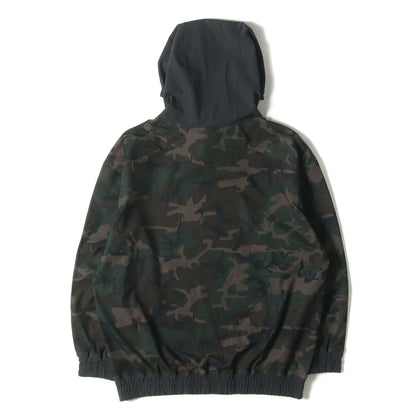 ビッグシルエット ストレッチメッシュ パーカー