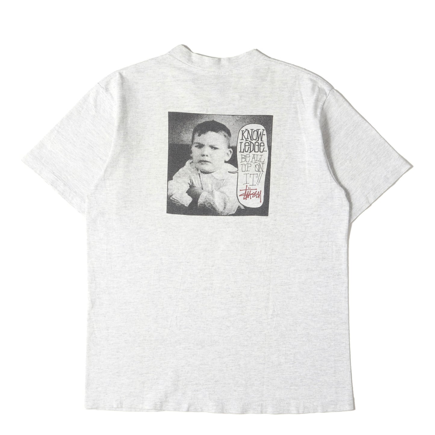 80s OLD STUSSY 黒タグ オールドフォト Tシャツ(USA製 / REMIXED CLASICS)