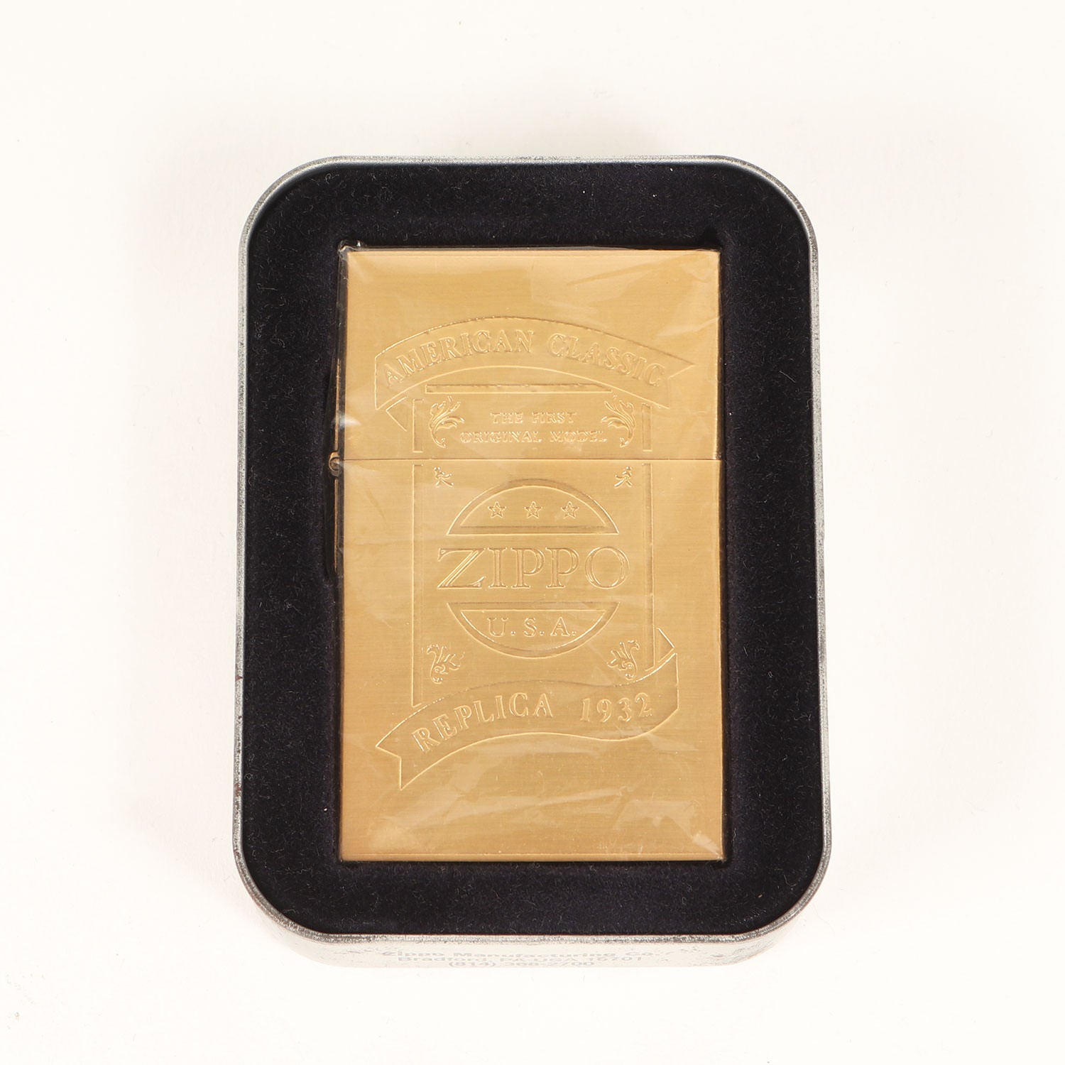 Zippo/ジッポー オリジナル1932レプリカ ロゴ ゴールド /UP6