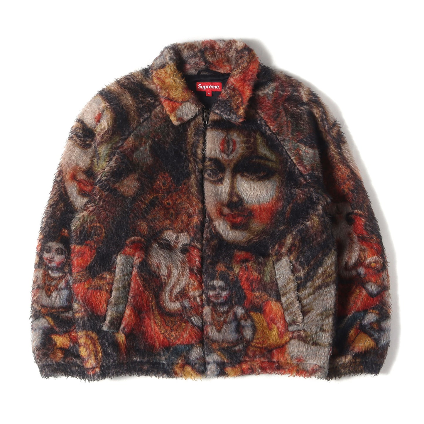 ガネーシャ 総柄 フェイクファージャケット(Ganesh Faux Fur Jacket)