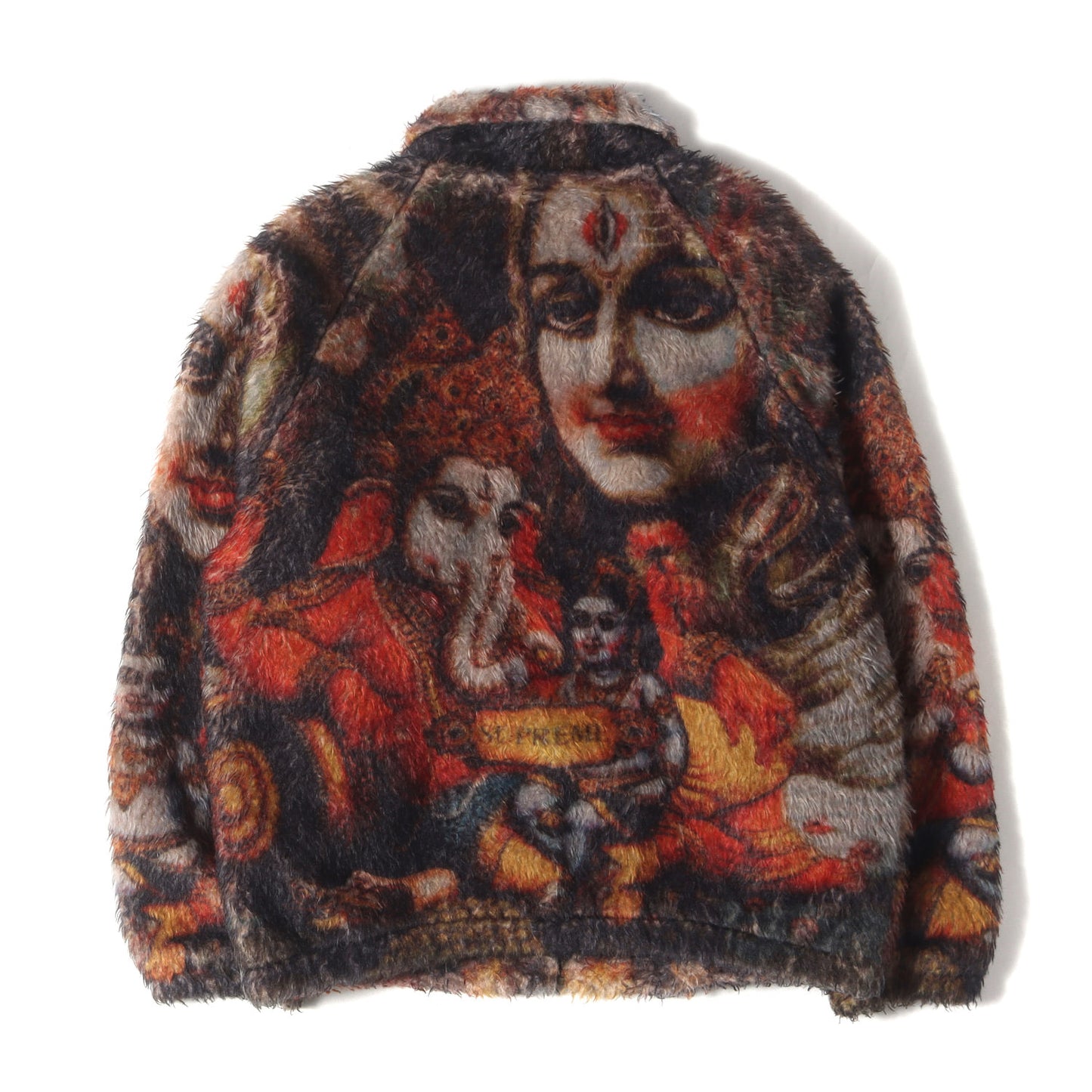 ガネーシャ 総柄 フェイクファージャケット(Ganesh Faux Fur Jacket)
