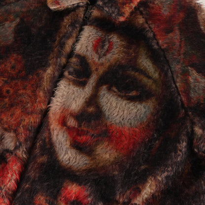 ガネーシャ 総柄 フェイクファージャケット(Ganesh Faux Fur Jacket)