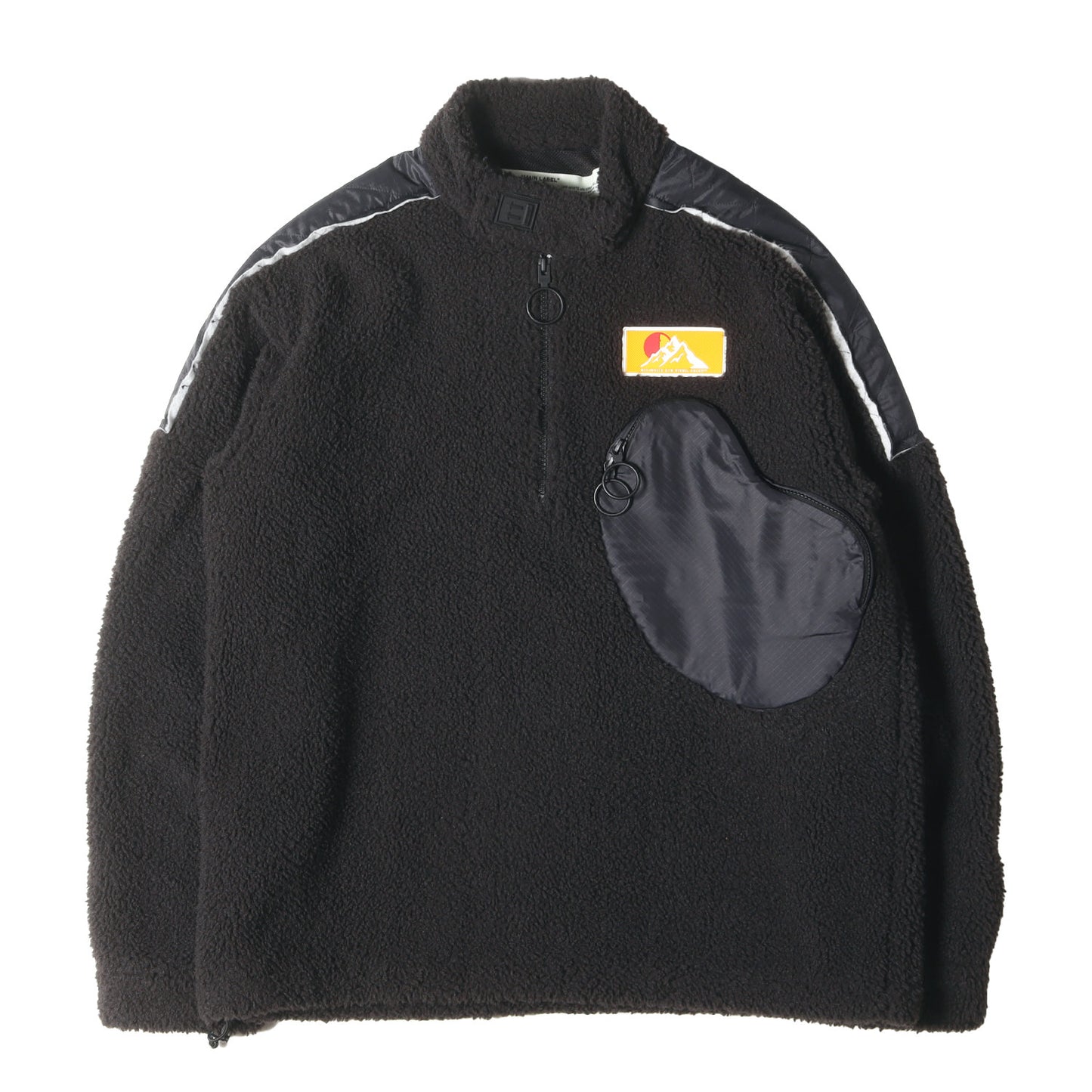 ハーフジップ プルオーバー フリース ジャケット(Logo Plaque Pullover)