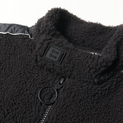ハーフジップ プルオーバー フリース ジャケット(Logo Plaque Pullover)