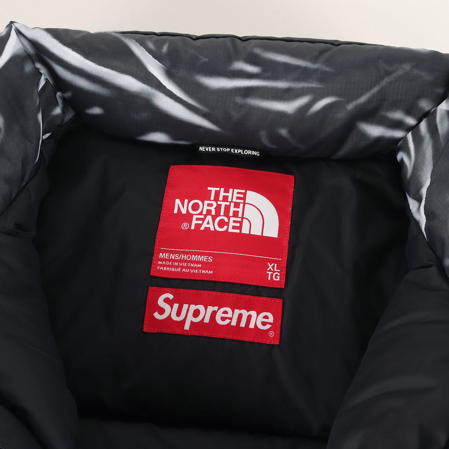 23SS ×THE NORTH FACE 騙し絵プリント ヌプシ ダウンジャケット(Trompe Loeil Printed Nuptse Jacket)