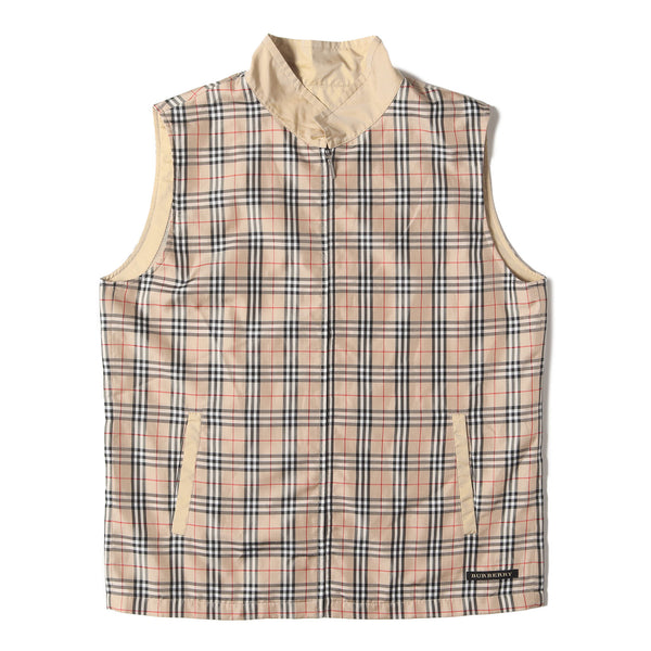 【タグ付き LL】BURBERRY GOLF ベスト　ノバチェック　ジップアップ BURBERRY (バーバリー) BURBERRY GOLF ノバチェック ジップ ベスト