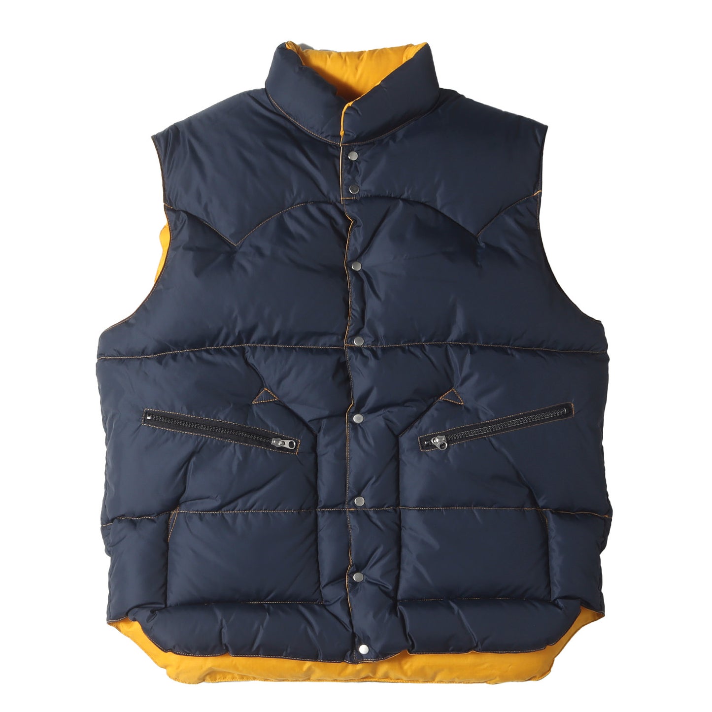 ×Rocky Mountain Featherbed レザーヨーク リバーシブル ダウンベスト(#032 REVERSIBLE DOWN VEST)
