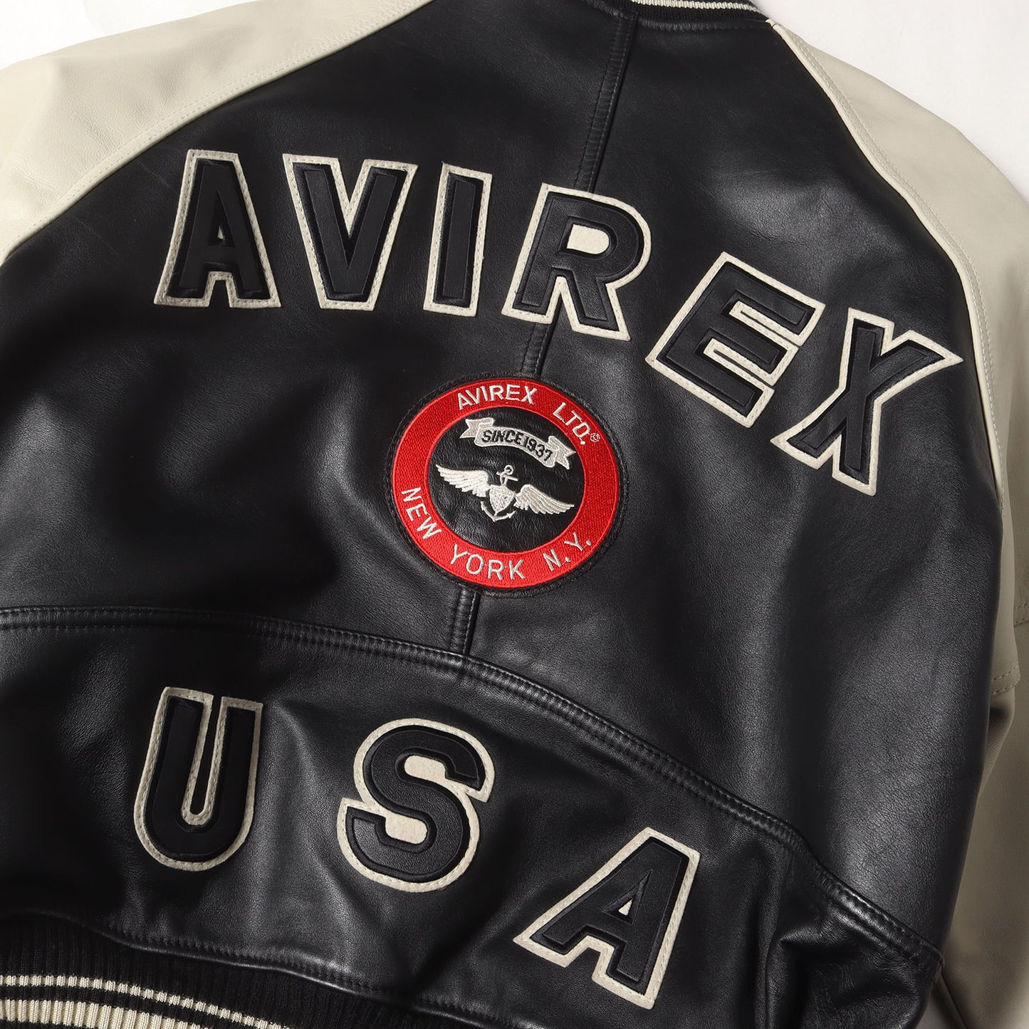 バックロゴパッチ オールレザー フルジップ スタジャン