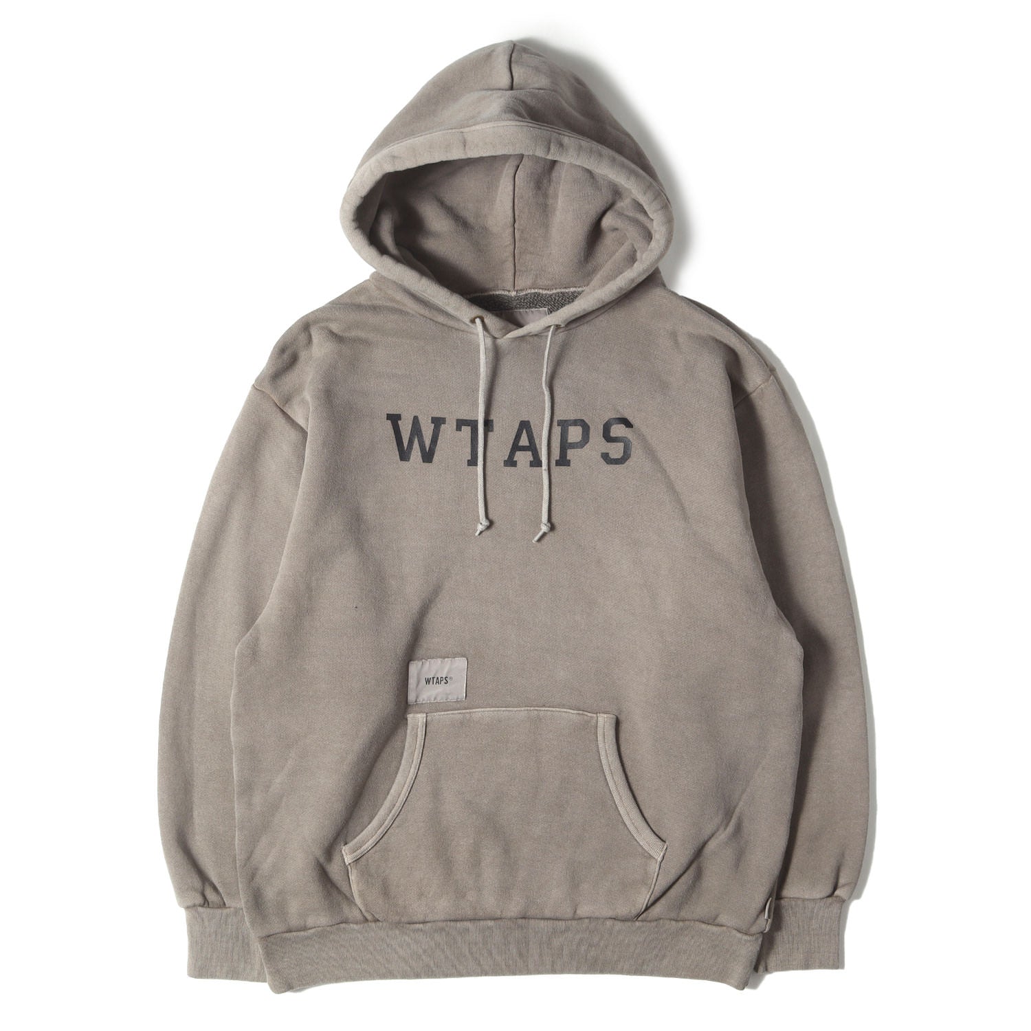 WTAPS ダブルタップス スウェット ボールバイオ加工 カレッジロゴ ボールバイオ加工 カレッジロゴ スウェットパーカー(COLLEGE DESIGN