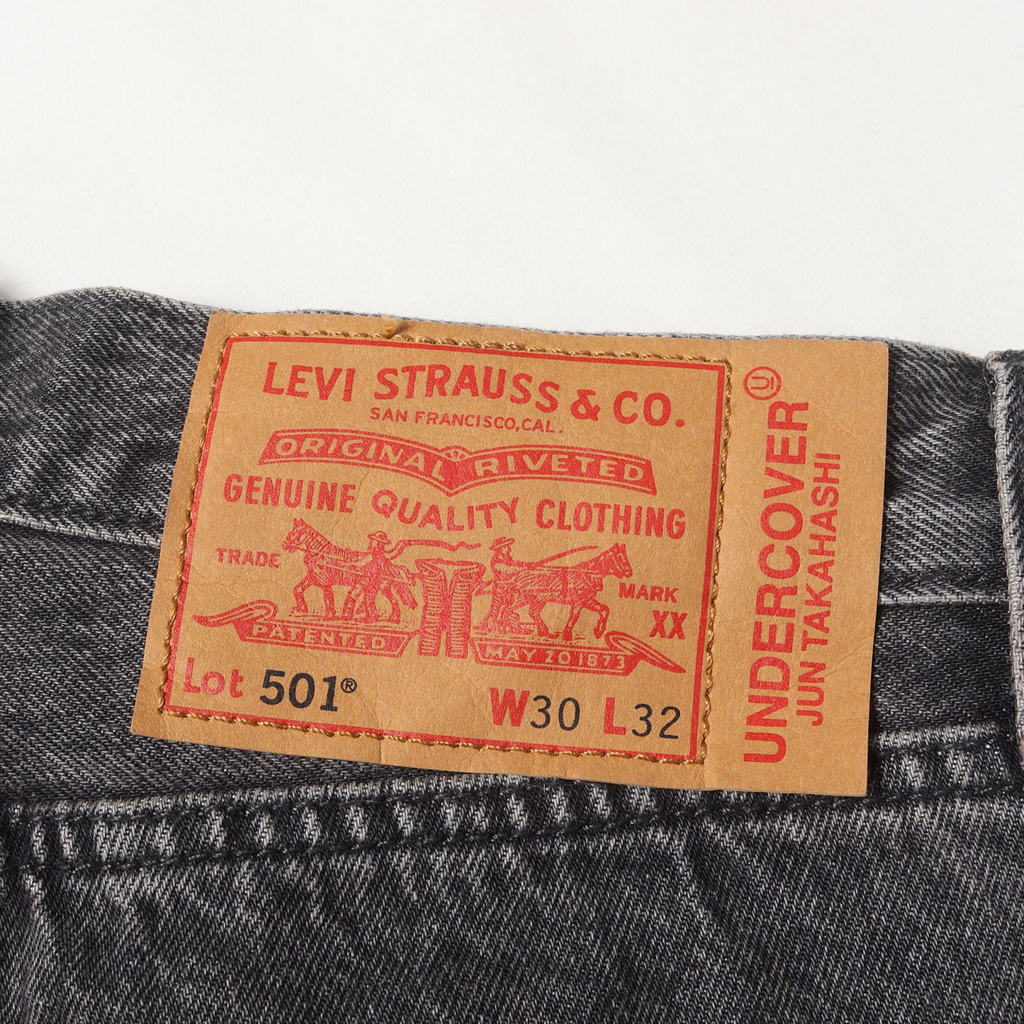 25SS ×Levi’s トライアングル刺繍 501 ブラック デニムパンツ