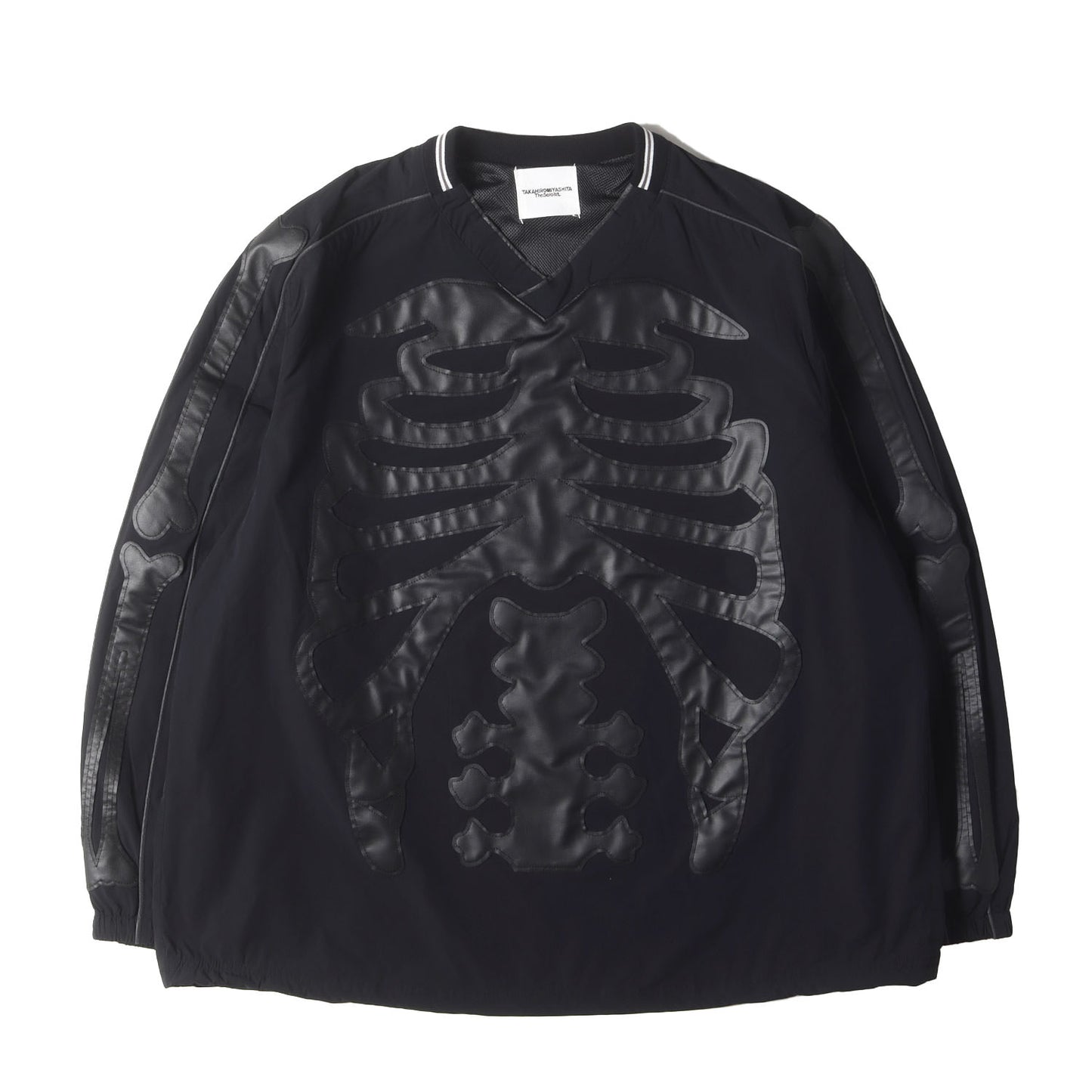 24SS ボーンデザイン Vネック フットボールシャツ(back gusset sleeve v-neck football shirt. bone type01)