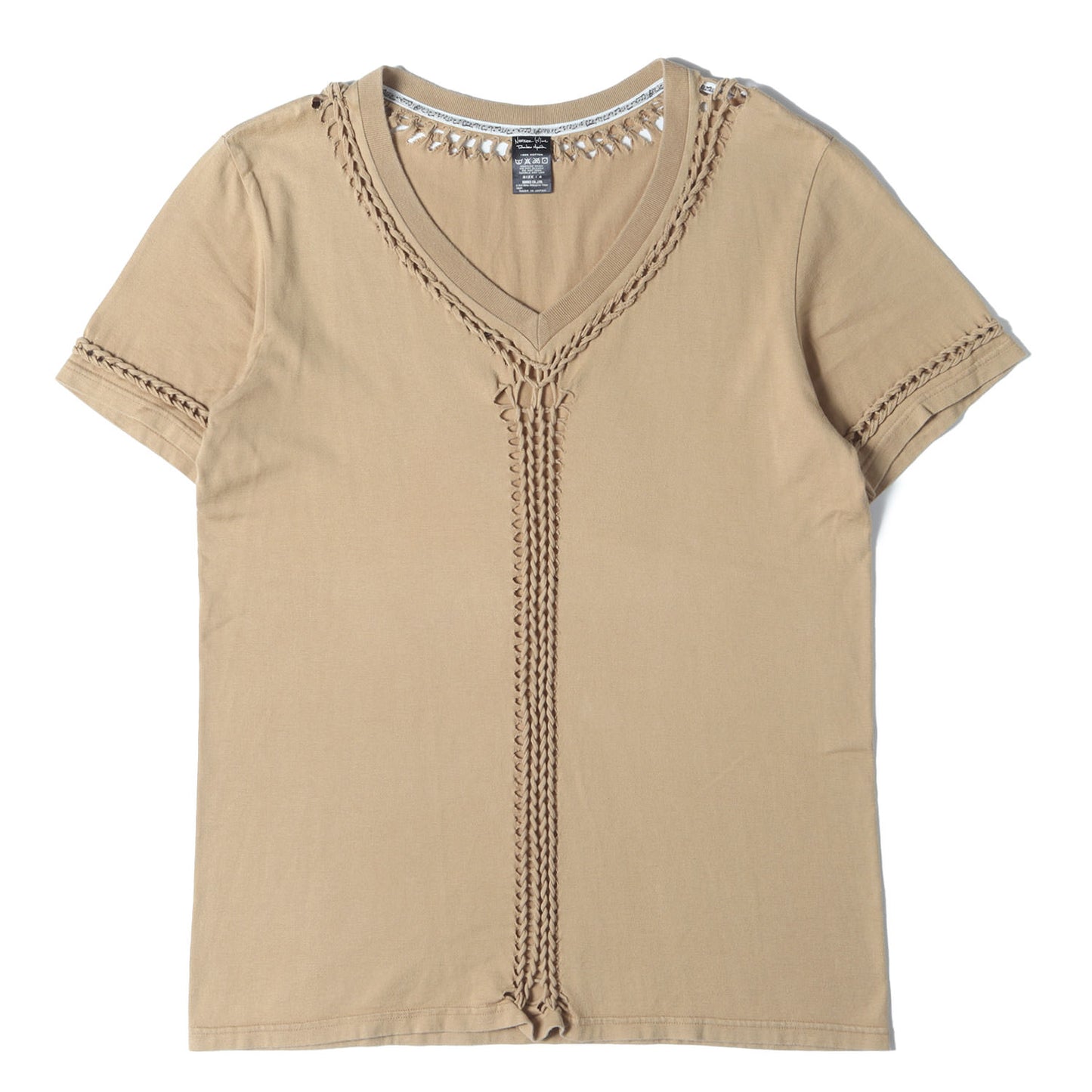 About A Boy期 編み込み Vネック Tシャツ