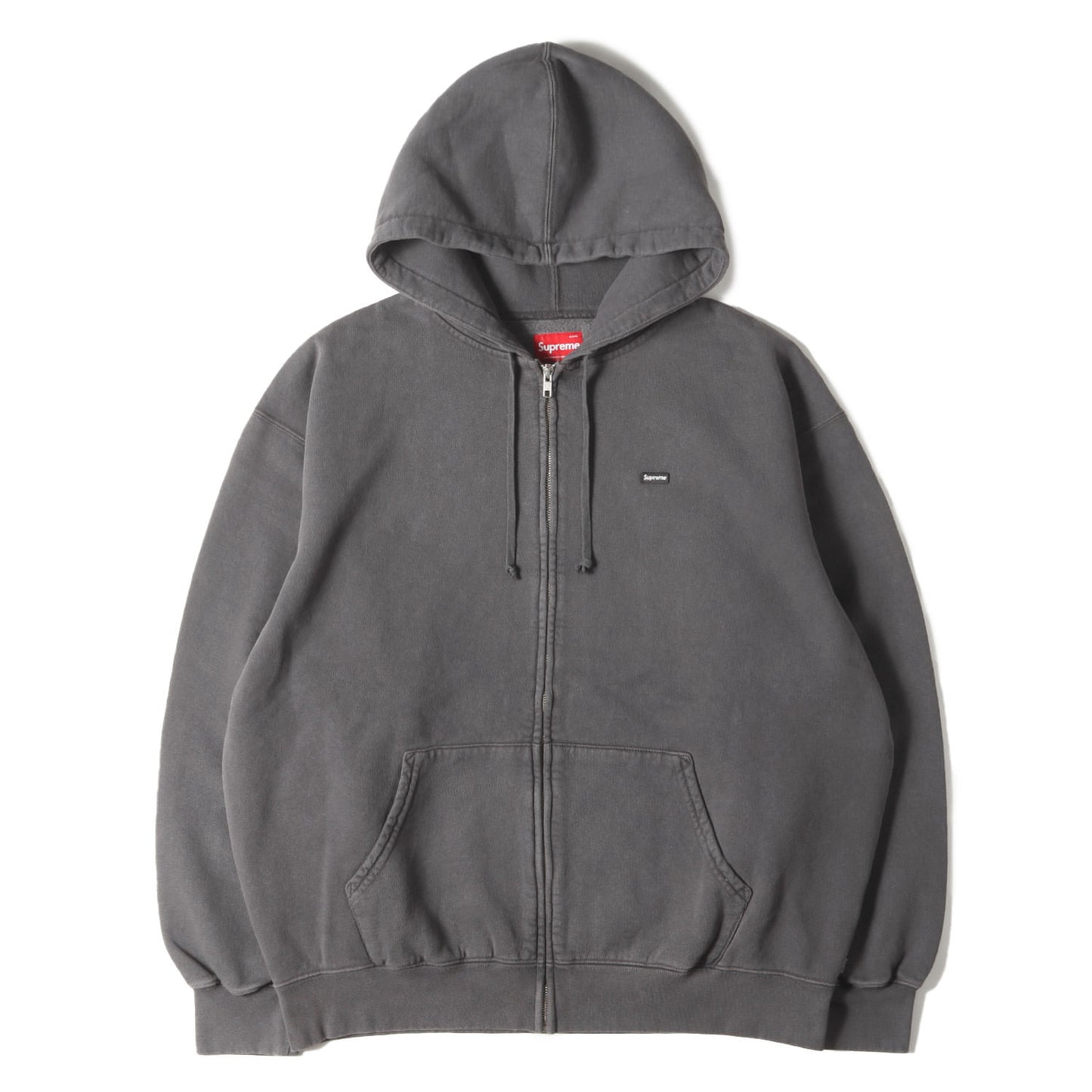 24SS オーバーダイ スモールBOXロゴ ジップ スウェット パーカー(Overdyed Small Box Zip Up Hooded Sweatshirt)