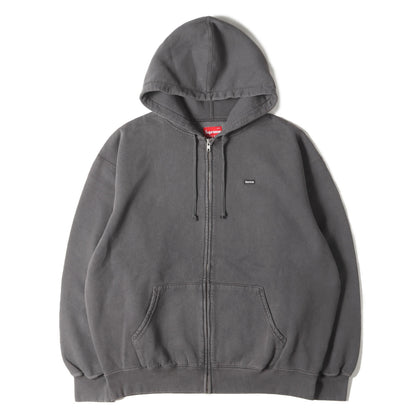 24SS オーバーダイ スモールBOXロゴ ジップ スウェット パーカー(Overdyed Small Box Zip Up Hooded Sweatshirt)