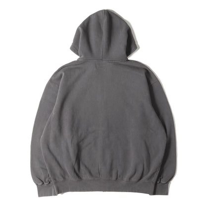 24SS オーバーダイ スモールBOXロゴ ジップ スウェット パーカー(Overdyed Small Box Zip Up Hooded Sweatshirt)