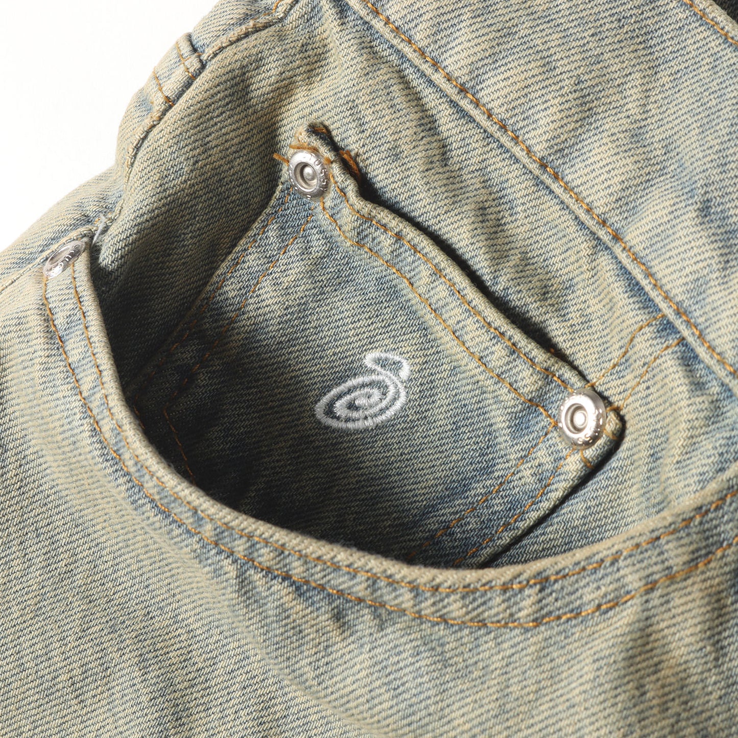 24SS ヴィンテージ加工 バギー デニムショーツ(BIG OL SHORTS DENIM)