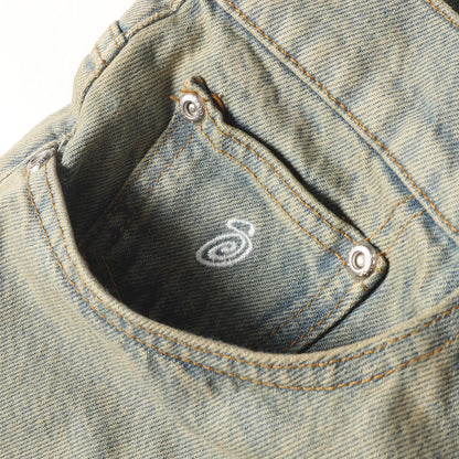 24SS ヴィンテージ加工 バギー デニムショーツ(BIG OL SHORTS DENIM)