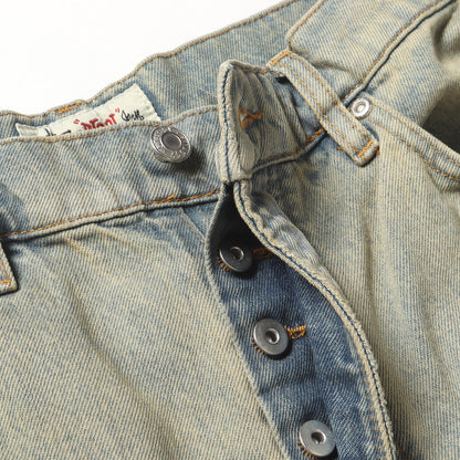 24SS ヴィンテージ加工 バギー デニムショーツ(BIG OL SHORTS DENIM)