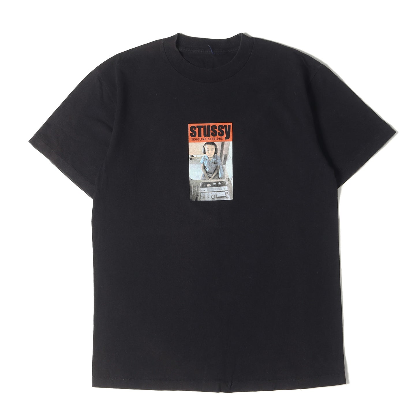 90s OLD STUSSY 紺タグ SKOOLING SESSIONS フォト Tシャツ(USA製)