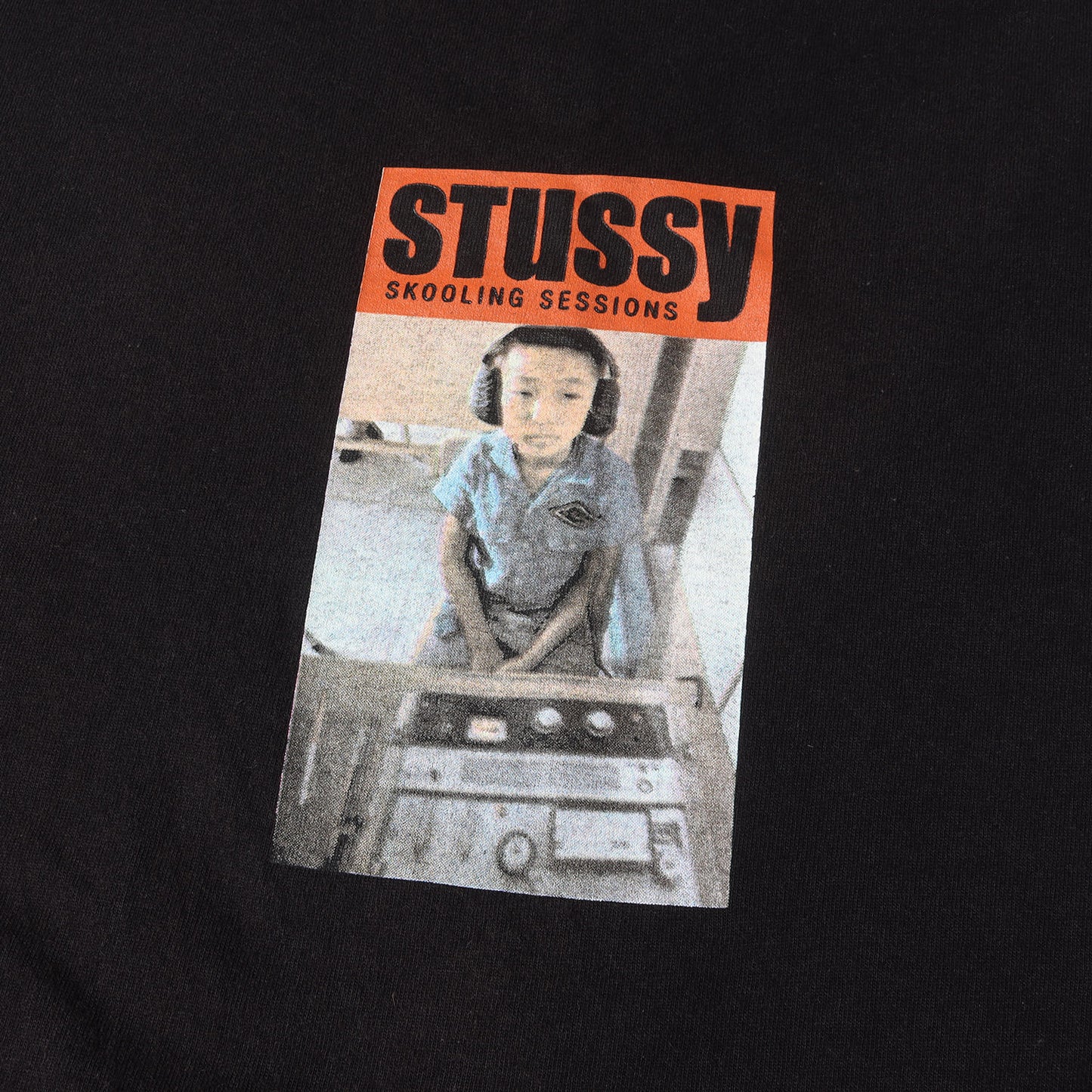 90s OLD STUSSY 紺タグ SKOOLING SESSIONS フォト Tシャツ(USA製)