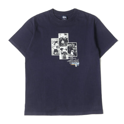 90s OLD STUSSY 紺タグ オールドフォト Tシャツ(USA製)