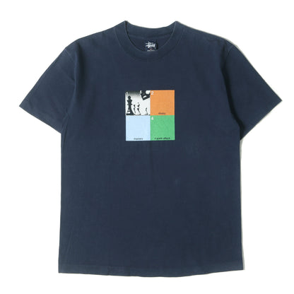 90s OLD STUSSY 紺タグ チェス グラフィック Tシャツ(USA製)