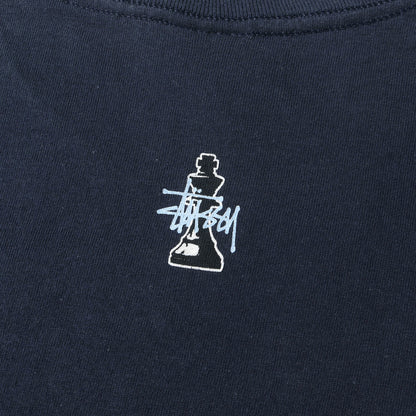 90s OLD STUSSY 紺タグ チェス グラフィック Tシャツ(USA製)