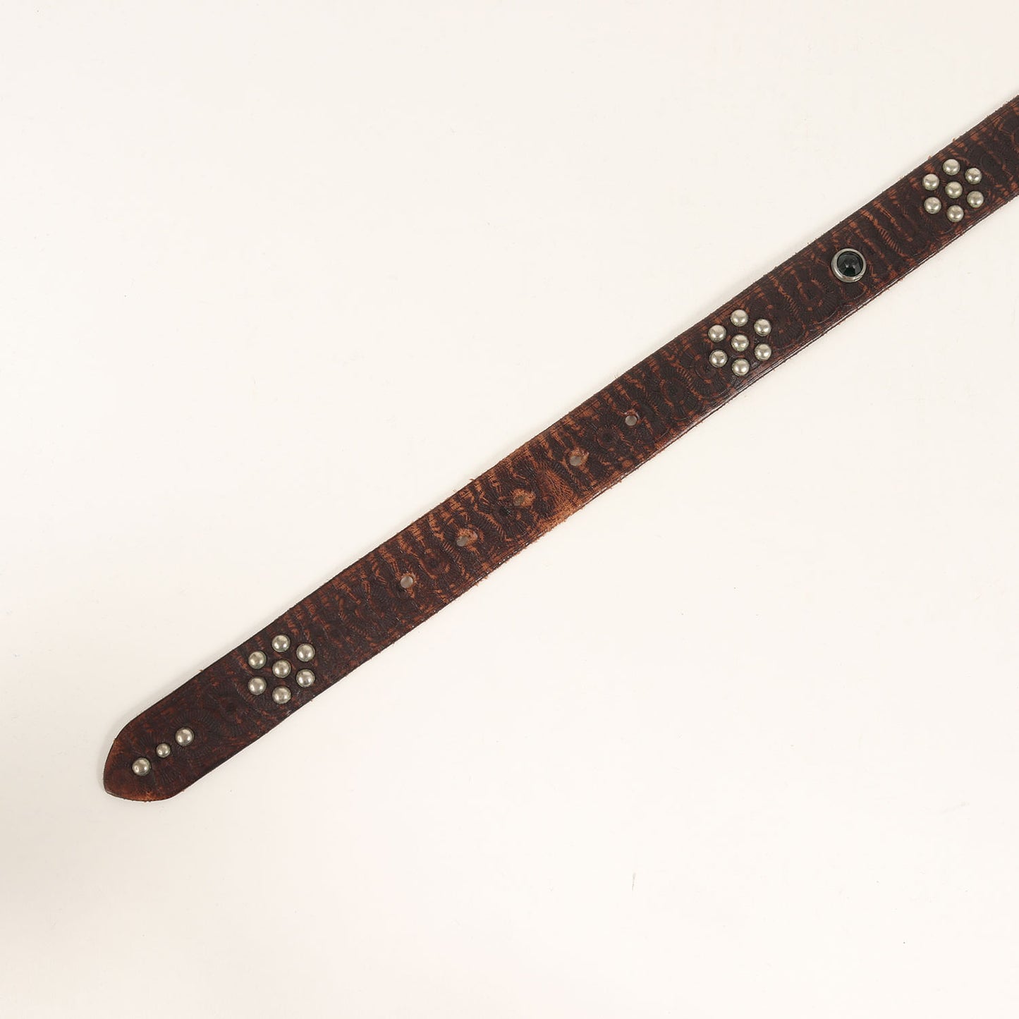 ヴィンテージ加工 スタッズ レザー ベルト