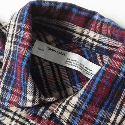 スプレーロゴ オーバーサイズ チェックネルシャツ(Logo Print Flannel Check Shirt)