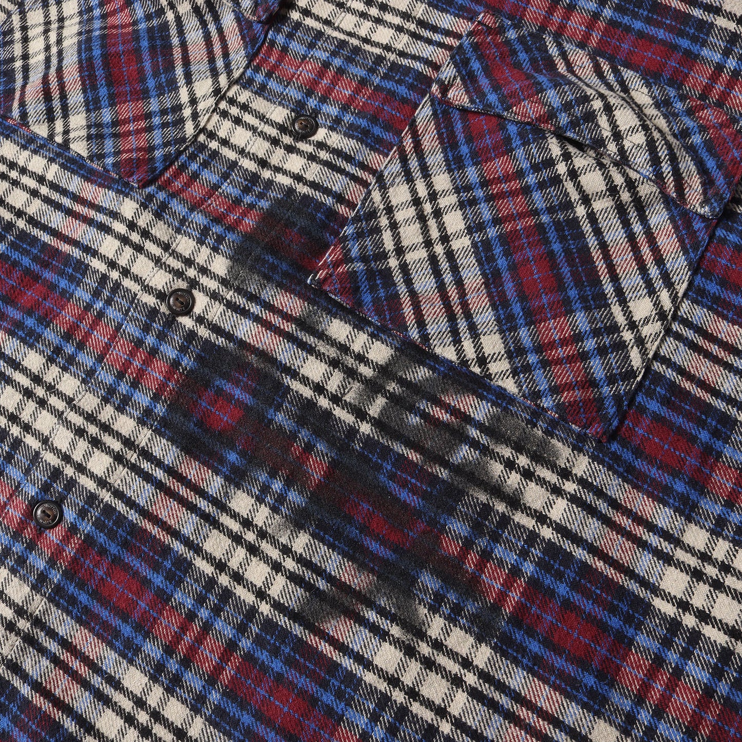スプレーロゴ オーバーサイズ チェックネルシャツ(Logo Print Flannel Check Shirt)