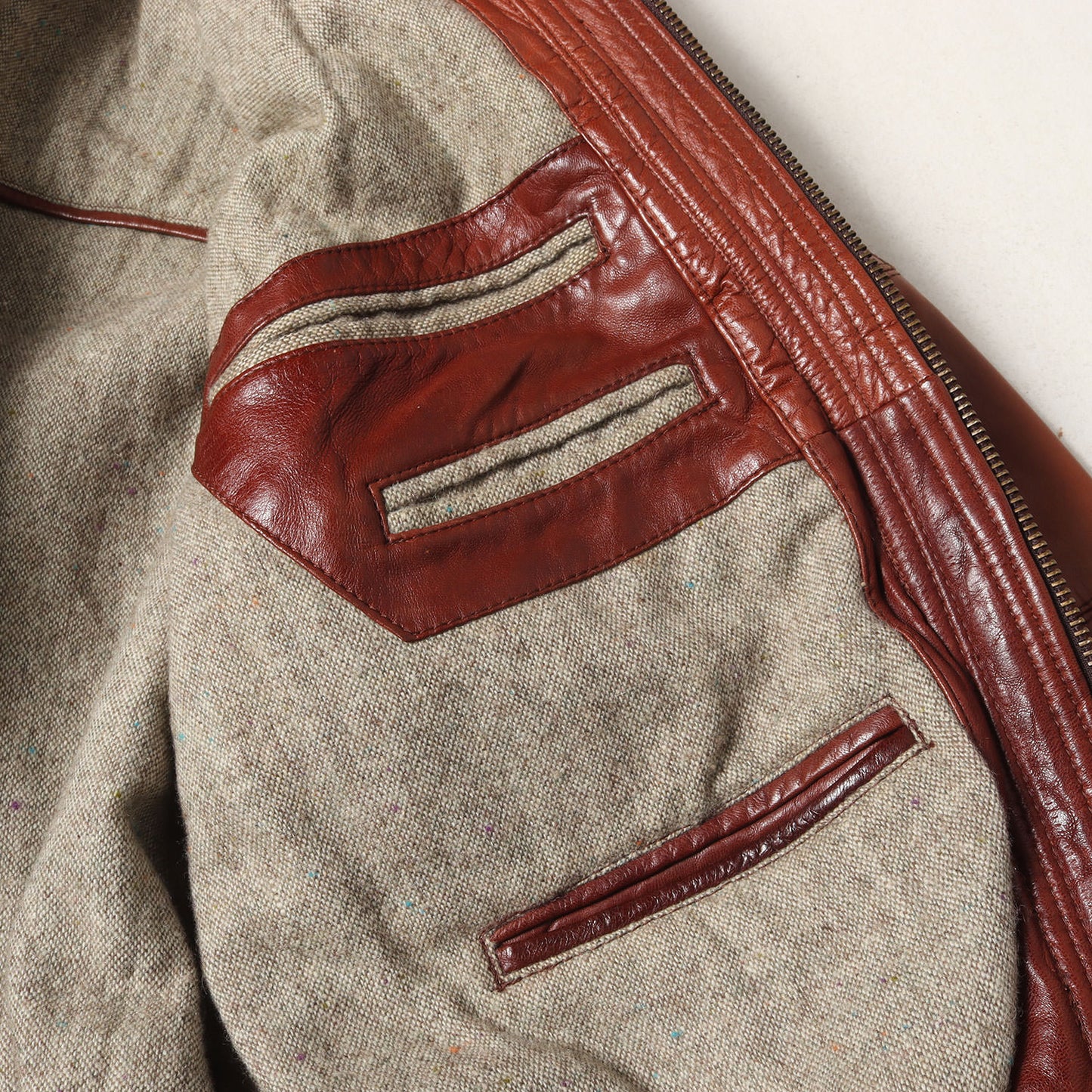 90s シープスキンレザー フルジップ ジャケット DHOMME A HOMME