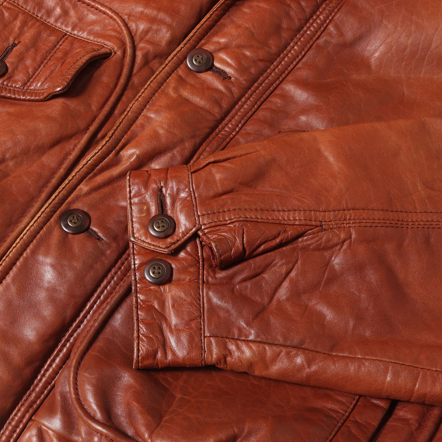 90s シープスキンレザー フルジップ ジャケット DHOMME A HOMME