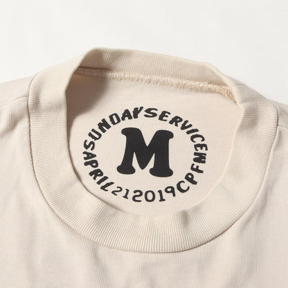 ×Kanye West Trust God Sunday Service 発泡プリント ヘビー Tシャツ
