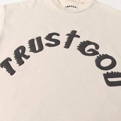 ×Kanye West Trust God Sunday Service 発泡プリント ヘビー Tシャツ