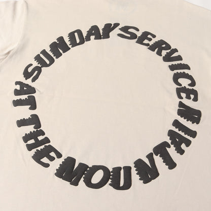 ×Kanye West Trust God Sunday Service 発泡プリント ヘビー Tシャツ