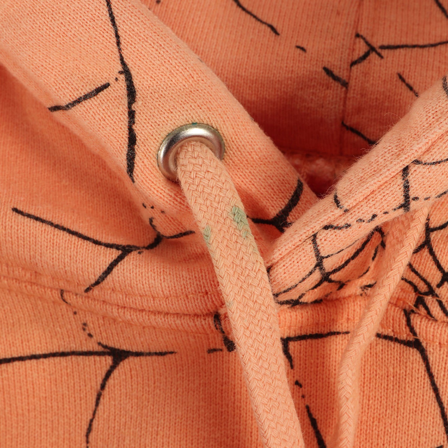 スパイダーウェブ柄 スウェットパーカー(Spider Web Hooded Sweatshirt)