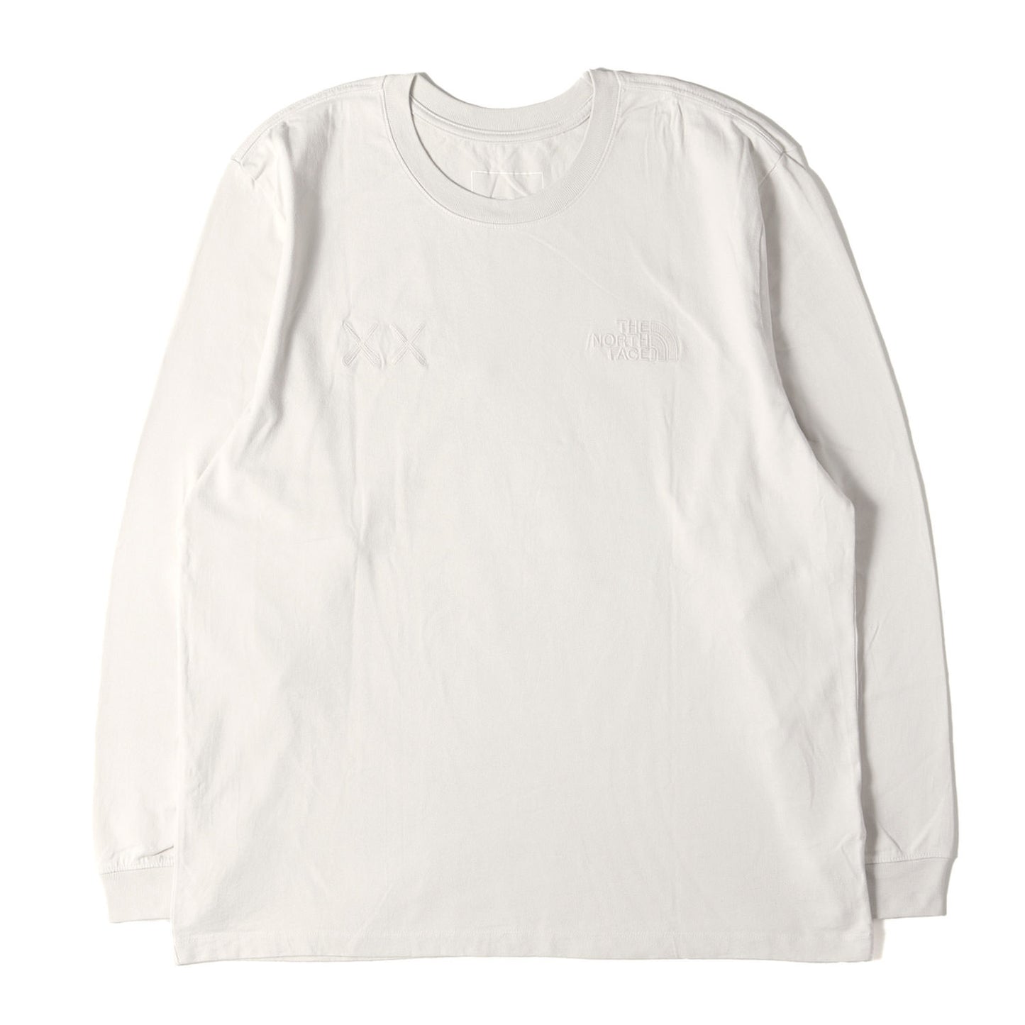 22SS 日本未発売 ×KAWS ロゴ刺繍 ロングスリーブ Tシャツ(L/S Tee)