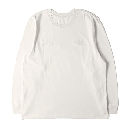 22SS 日本未発売 ×KAWS ロゴ刺繍 ロングスリーブ Tシャツ(L/S Tee)