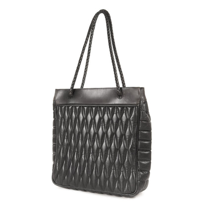 ×BACKDROP レザーキルティング トートバッグ