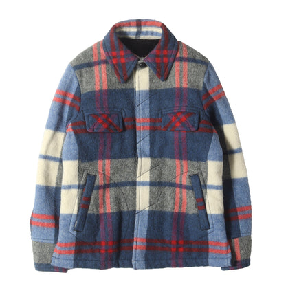 08AW ポートランド期 CPO チェック ウール ボア ジャケット