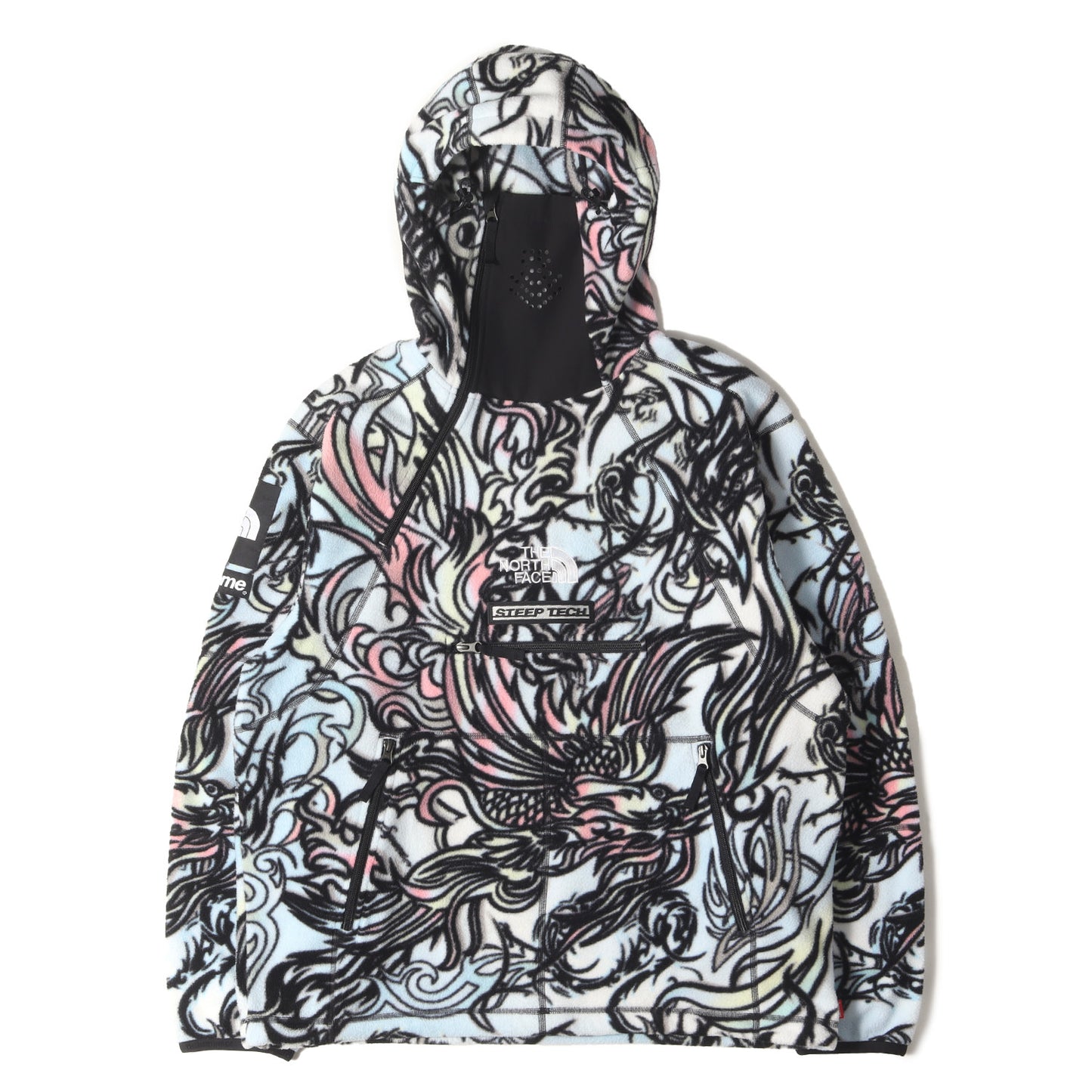 22AW ×THE NORTH FACE Steep Tech ドラゴン柄 プルオーバー フリース ジャケット(Steep Tech Fleece Pullover)