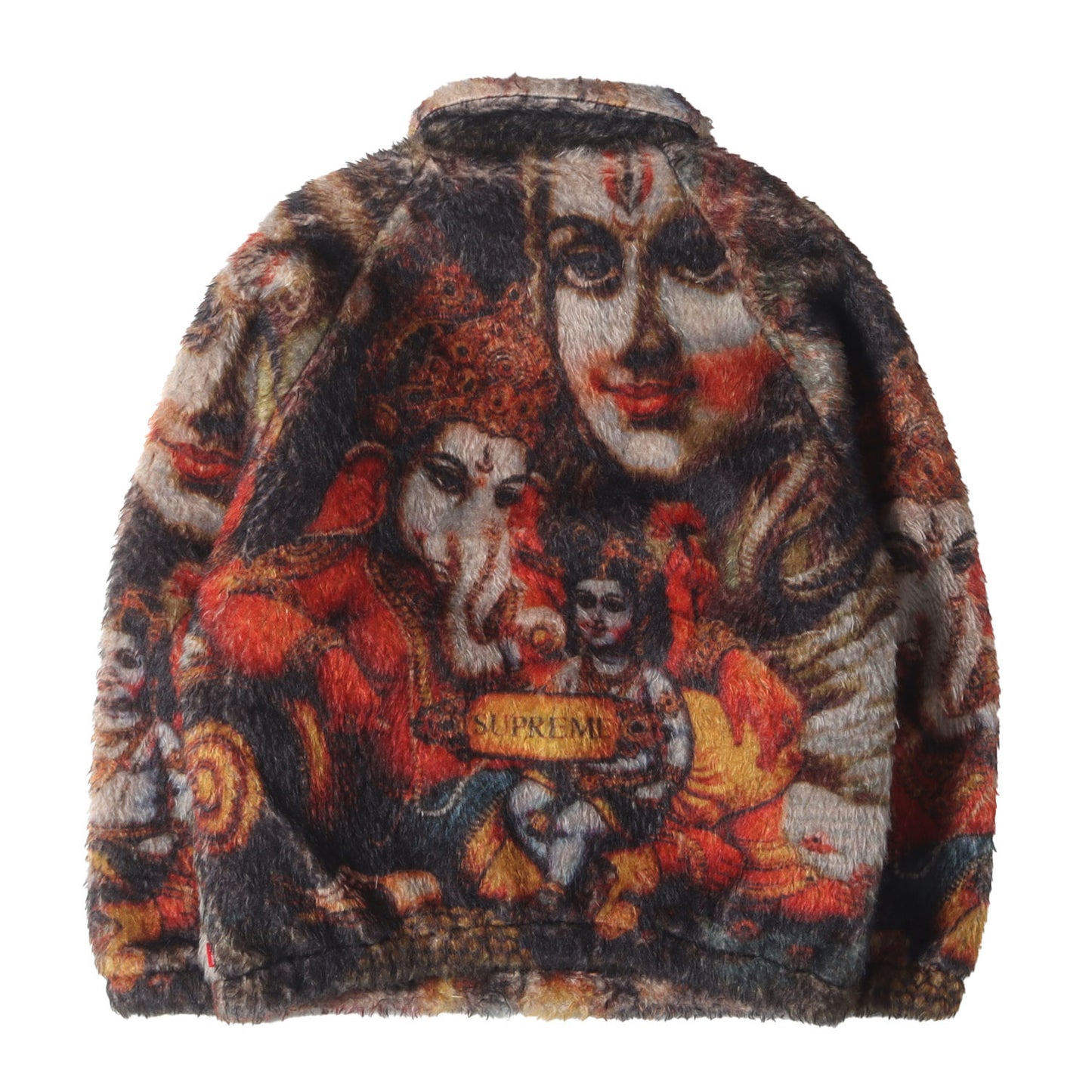 ガネーシャ 総柄 フェイクファージャケット(Ganesh Faux Fur Jacket)
