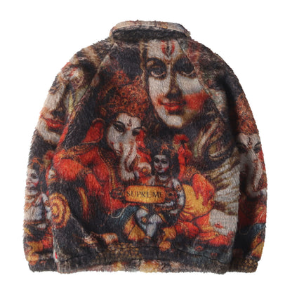 ガネーシャ 総柄 フェイクファージャケット(Ganesh Faux Fur Jacket)