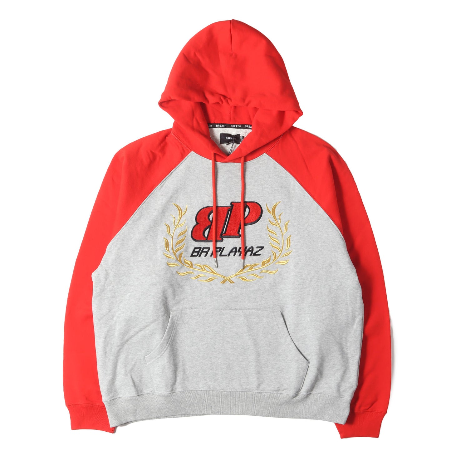 23AW 2トーン ラグラン スウェットパーカー(TWO TONE EMBROIDERY HOODIE)